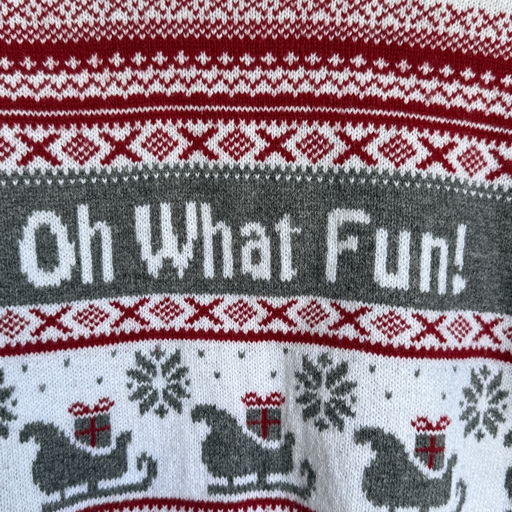 “Oh What Fun” Nordic Ugly Christmas Sweater by Kaisley Size Medium - Picture 6 of 12